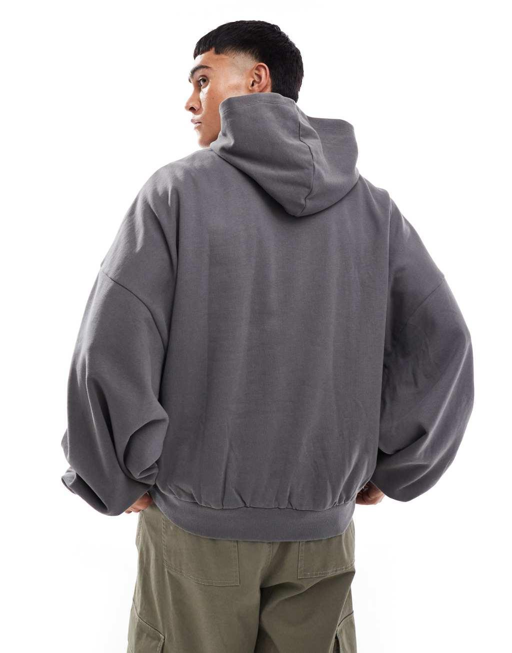 ASOS DESIGN essential extreme oversized hoodie in charcoal Product Image
