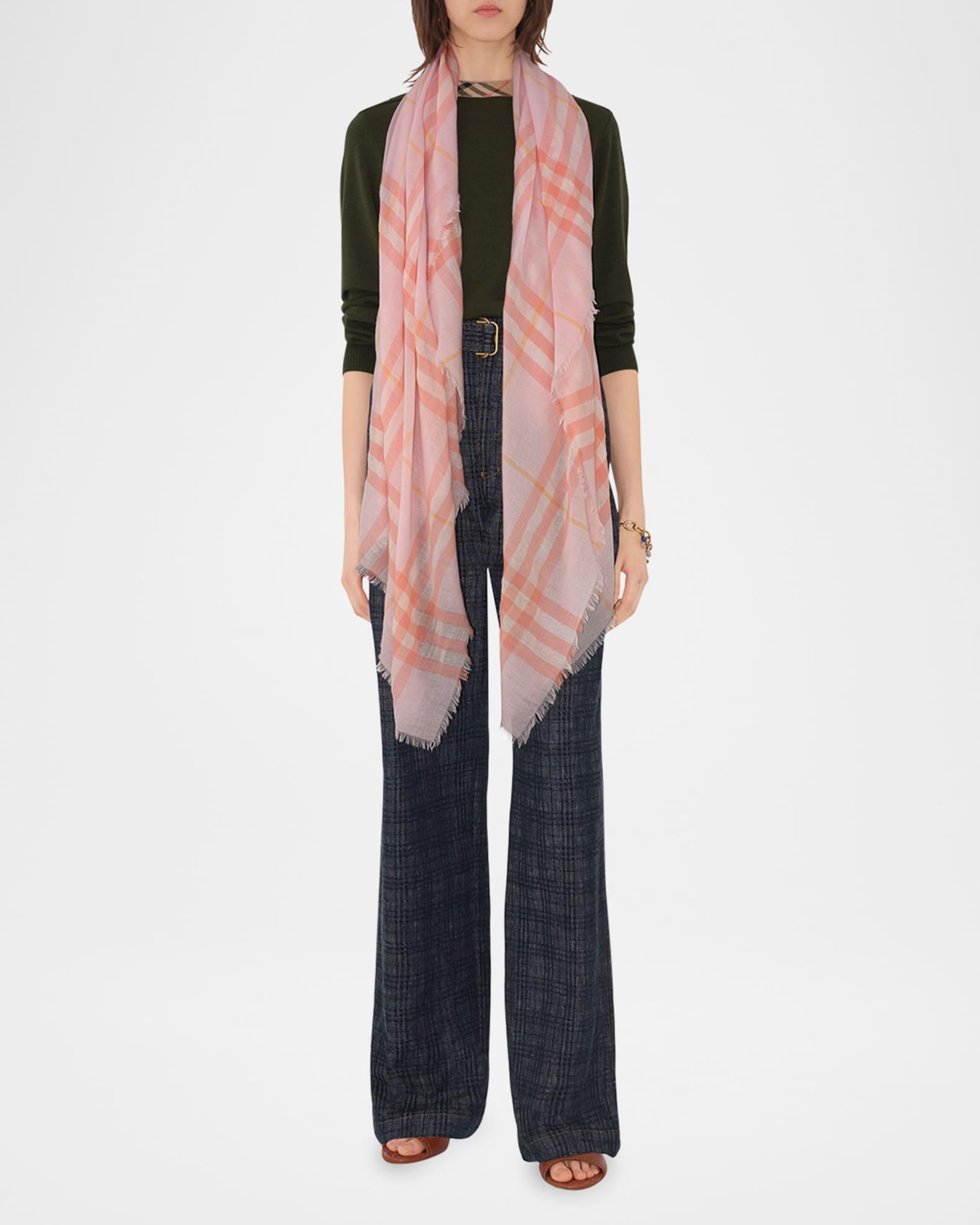 Giant Check Wool Scarf Product Image