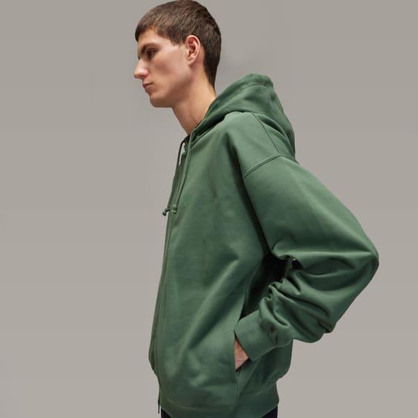 adidas Y-3 French Terry Zip Hoodie Green Oxide XS Mens Product Image