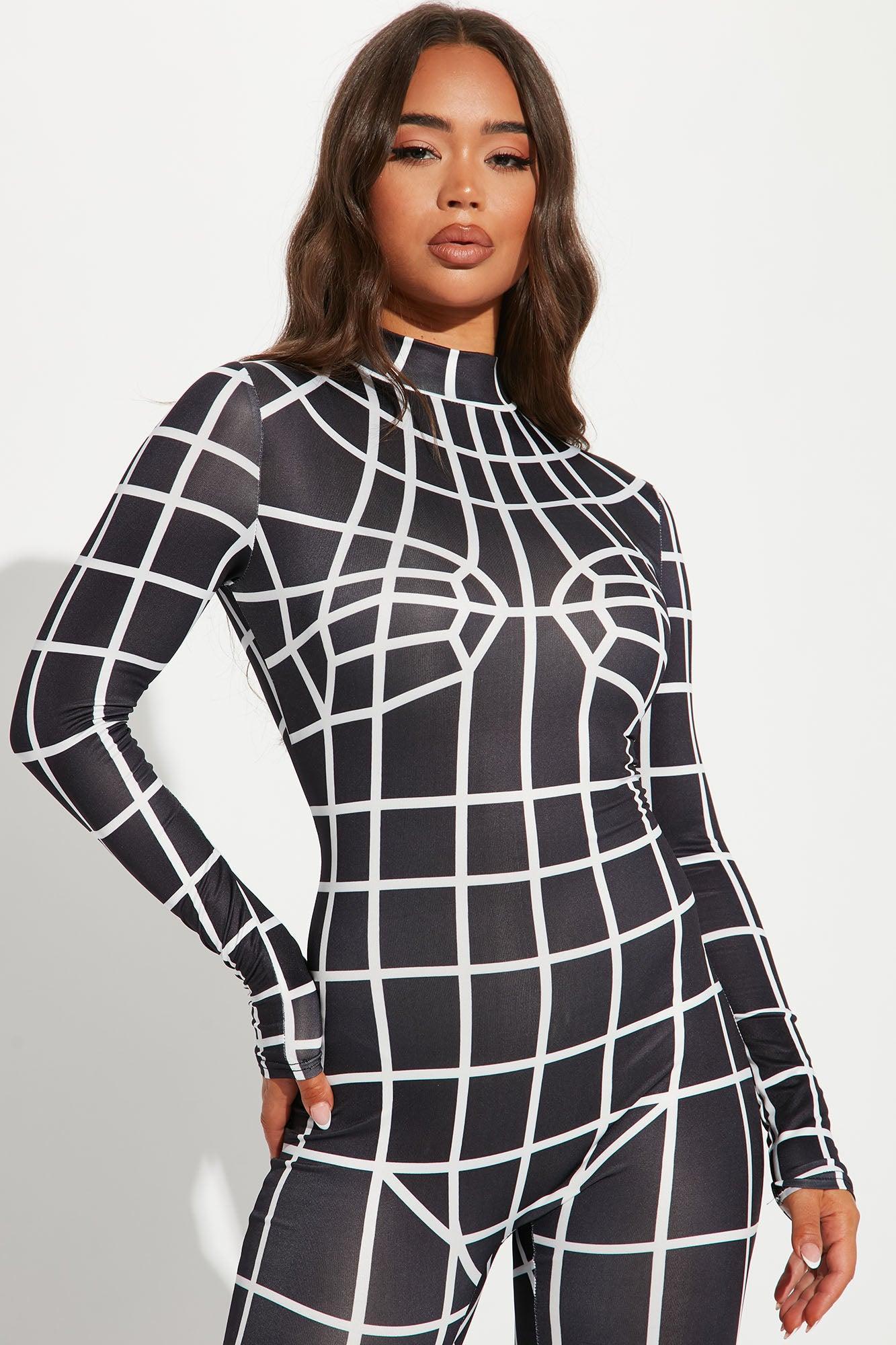 Body Map Jumpsuit - Black/White Product Image