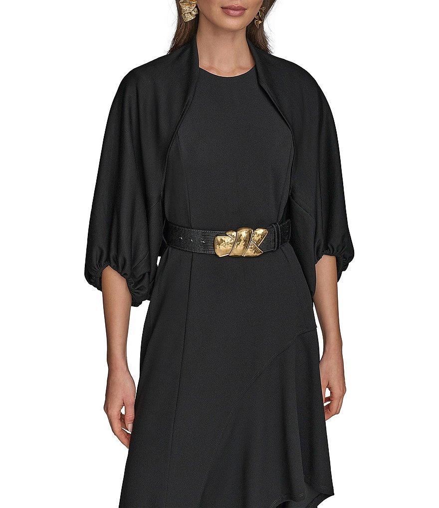 Donna Karan Scuba Open Front 3/4 Sleeve Shrug Product Image