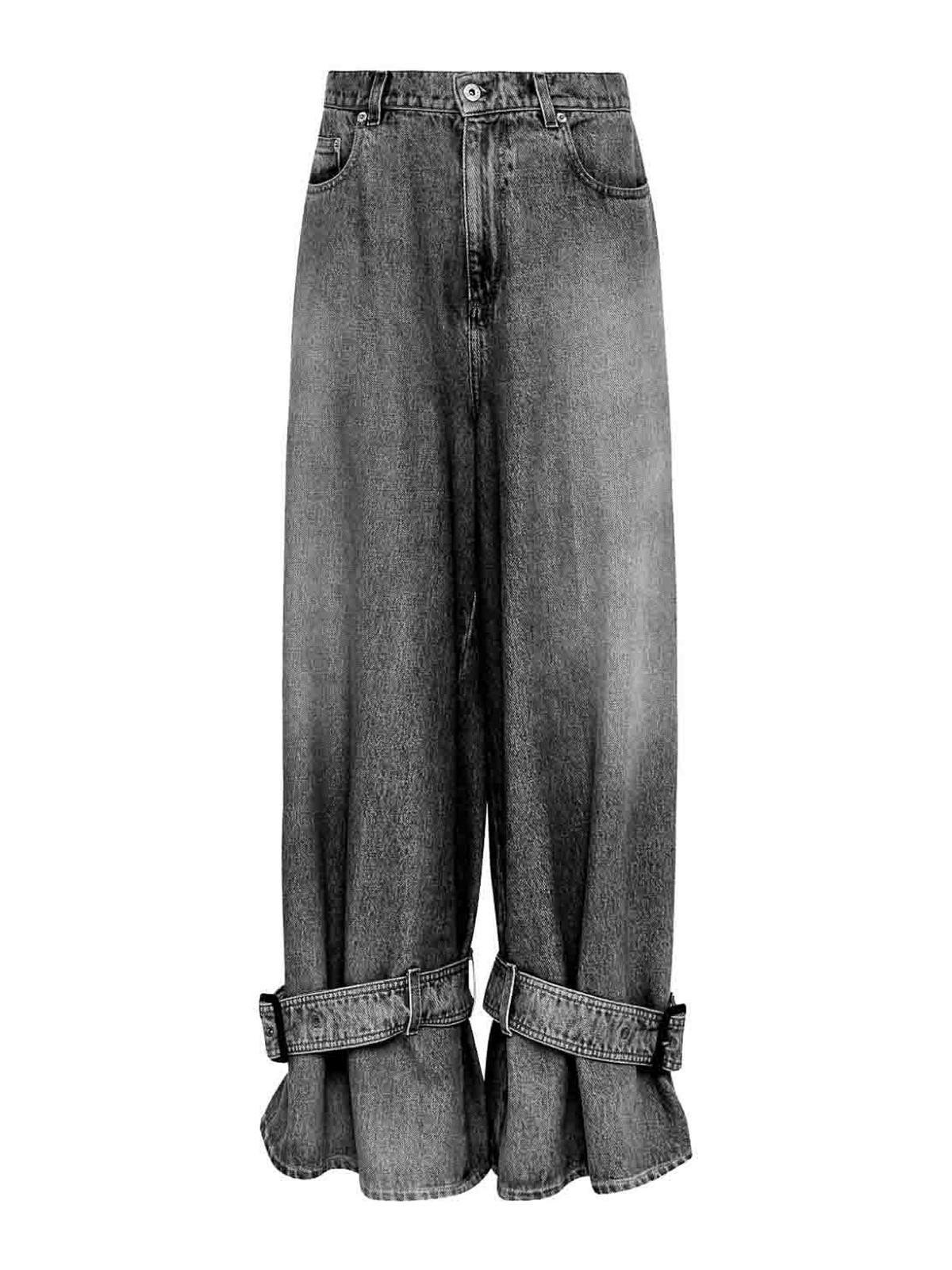 JW ANDERSON Buckled Jeans In Grey Product Image