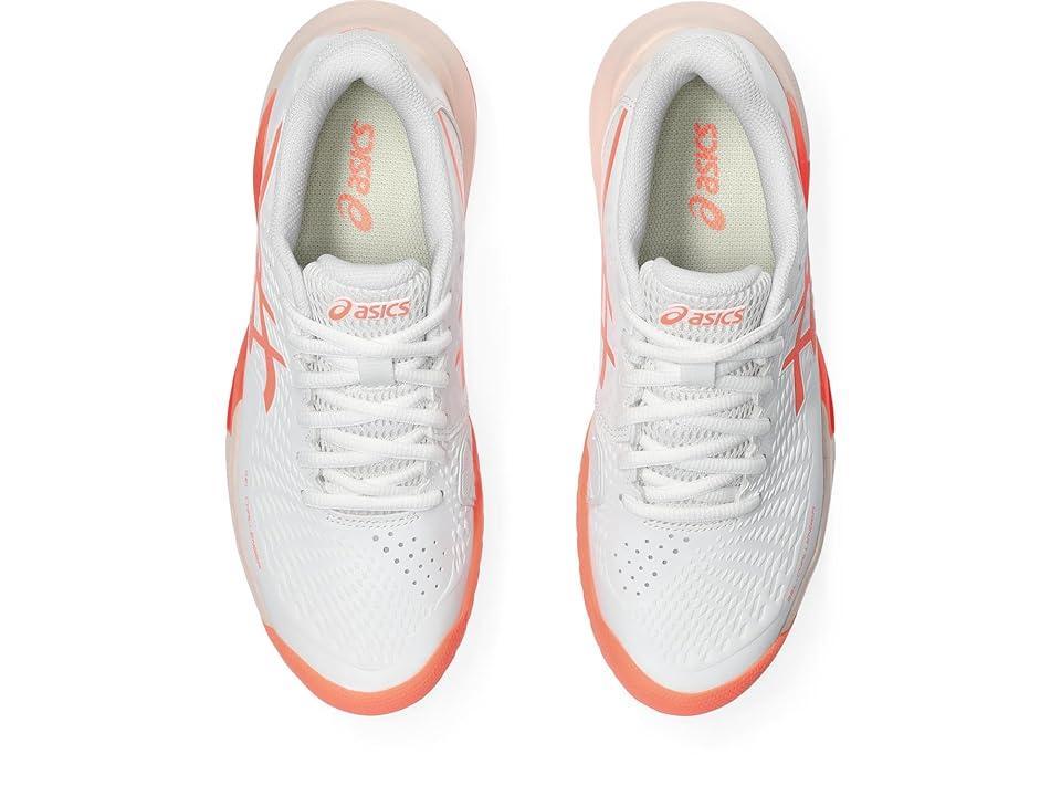 ASICS GEL-Challenger 14 Tennis Shoe (White/Sun Coral) Women's Shoes Product Image