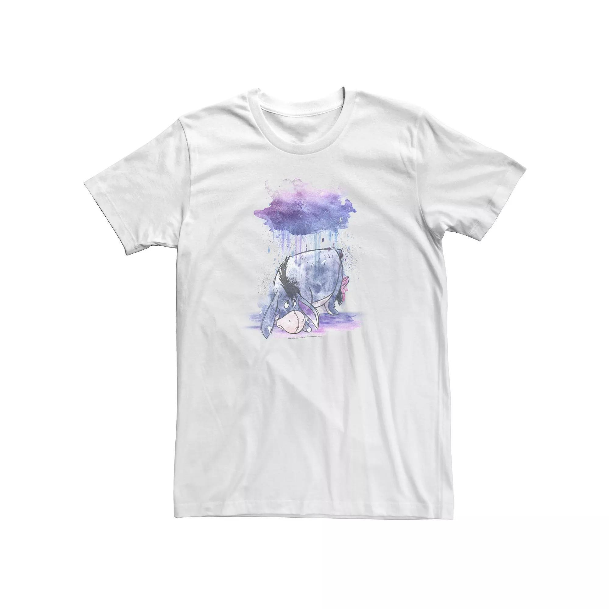 Big & Tall Disney Winnie The Pooh Eeyore Watercolor Rain Cloud Tee, Men's, Size: 3XL, White Product Image