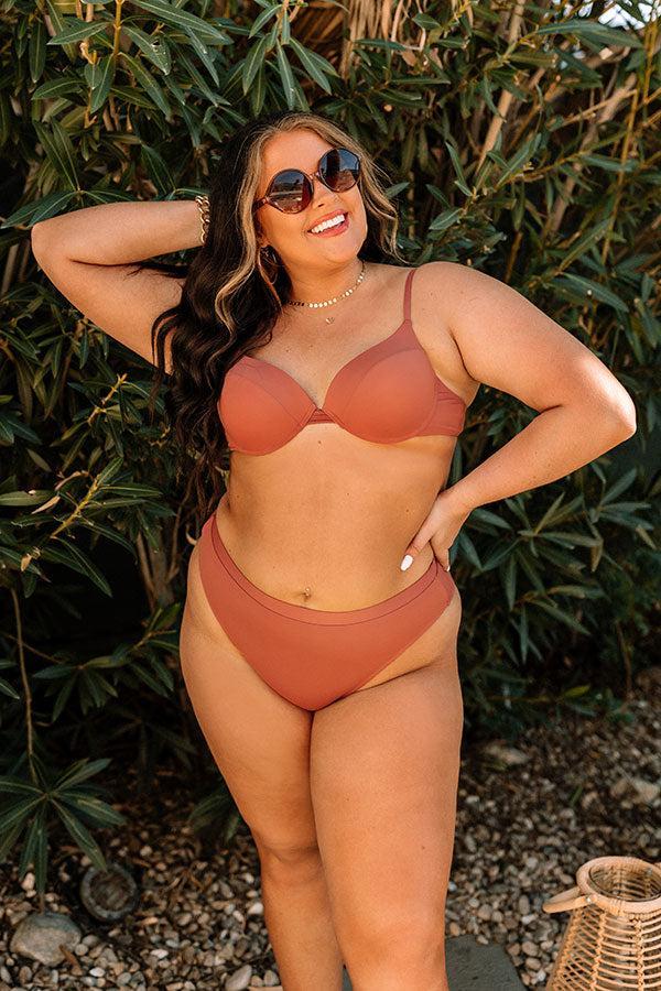 Just Add Water Bikini Top in Rust Curves Product Image