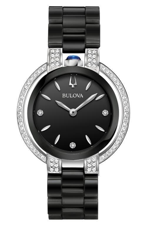 Bulova Rubaiyat Black Dial Watch, 35mm Product Image