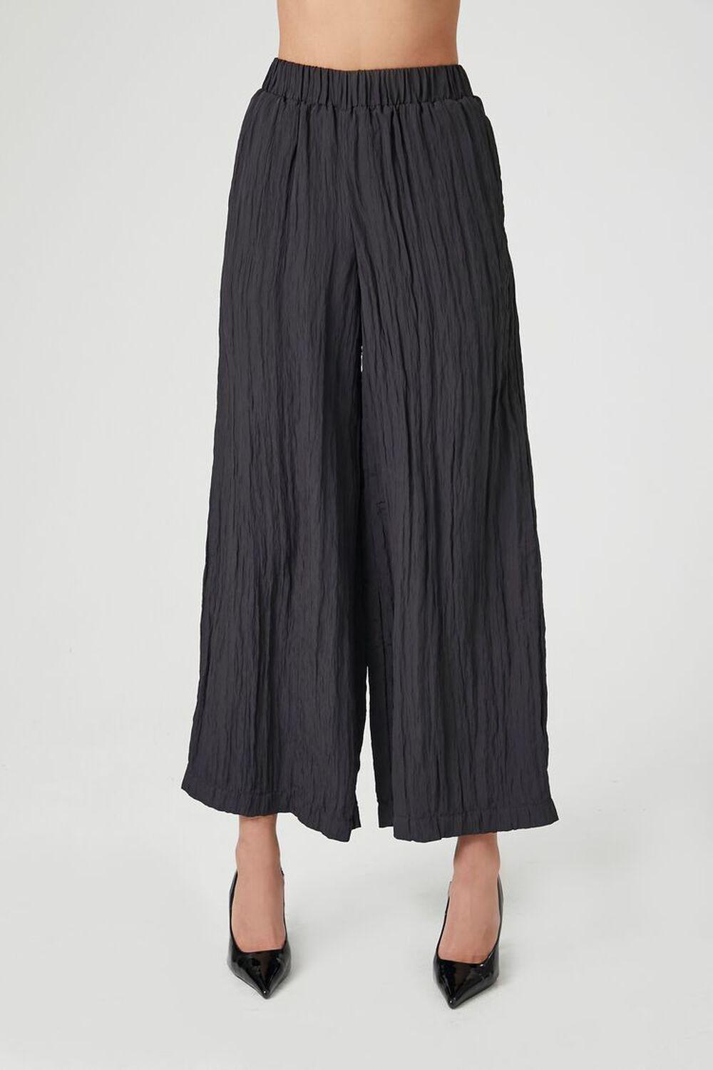 Crinkled Micropleated Culottes | Forever 21 Product Image