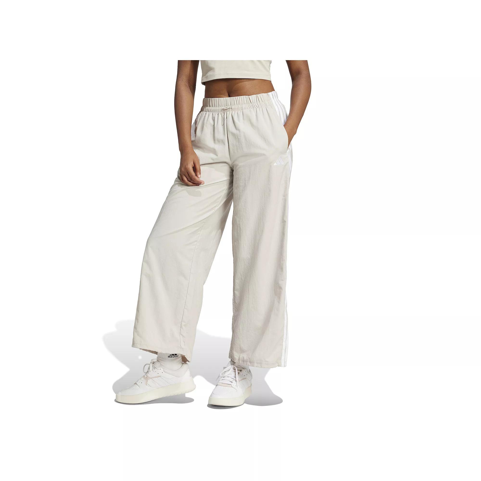 Women's adidas Essentials 3-Stripes Woven Parachute Sportswear Pants, Size: XL, Wonder Alumina Product Image