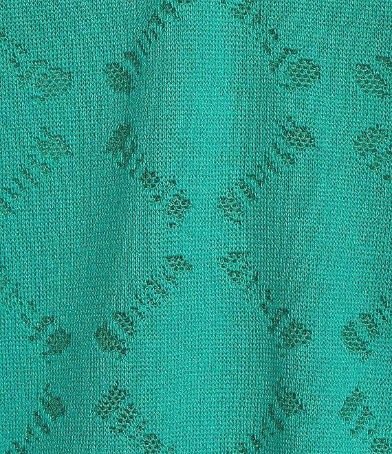 Ming Wang Plus Soft Knit Burnout Notch Lapel Long Sleeve Jacket Product Image