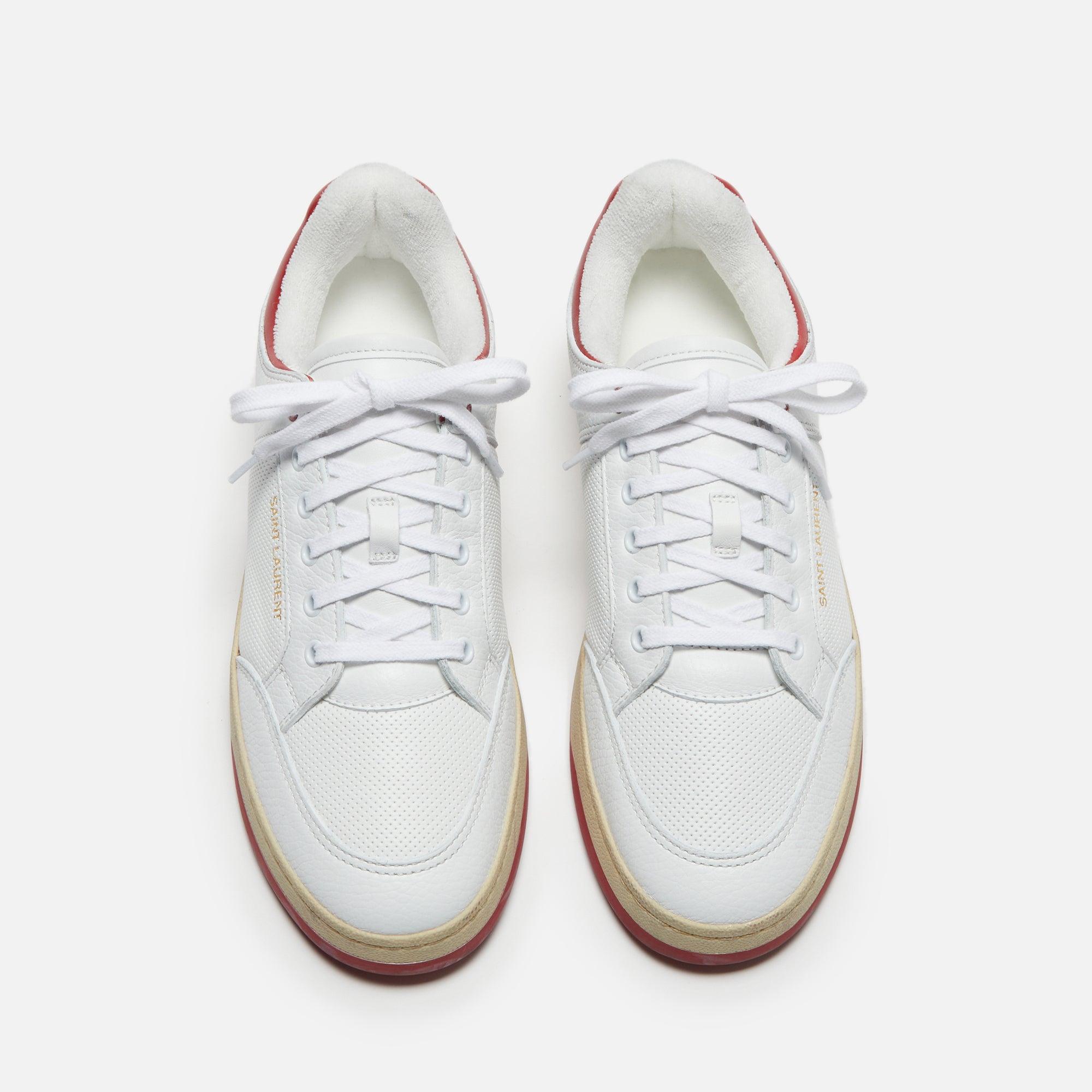 Saint Laurent SL/61 Sneakers - White / Vintage Red Male Product Image