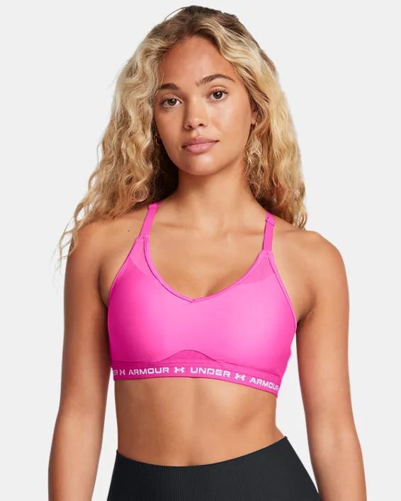 Women's Under Armour Crossback Low-Impact Sports Bra, Size: XXL, Rebel Pink Product Image