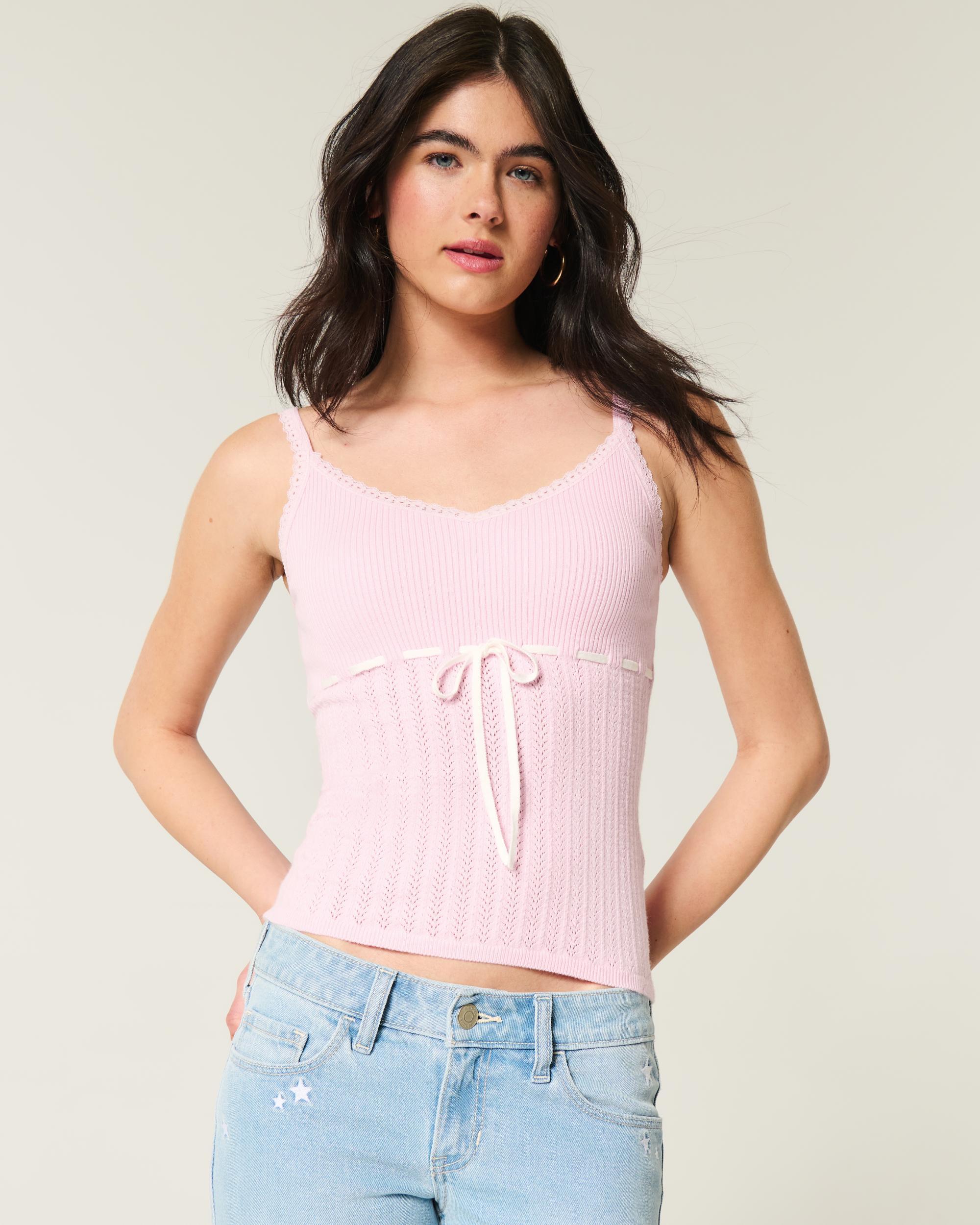 Tie-Front Sweater Tank Product Image