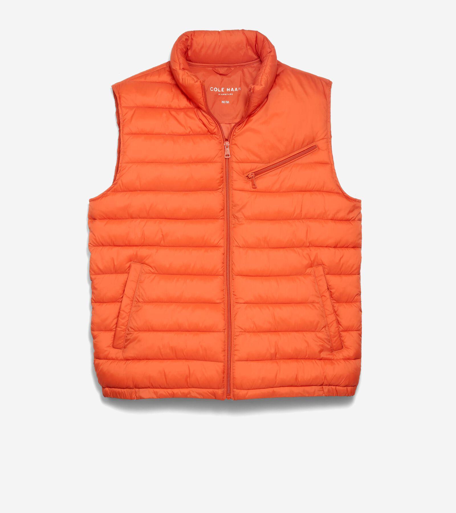 Cole Haan Mens Quilted Vest - Yellow Size Small Product Image