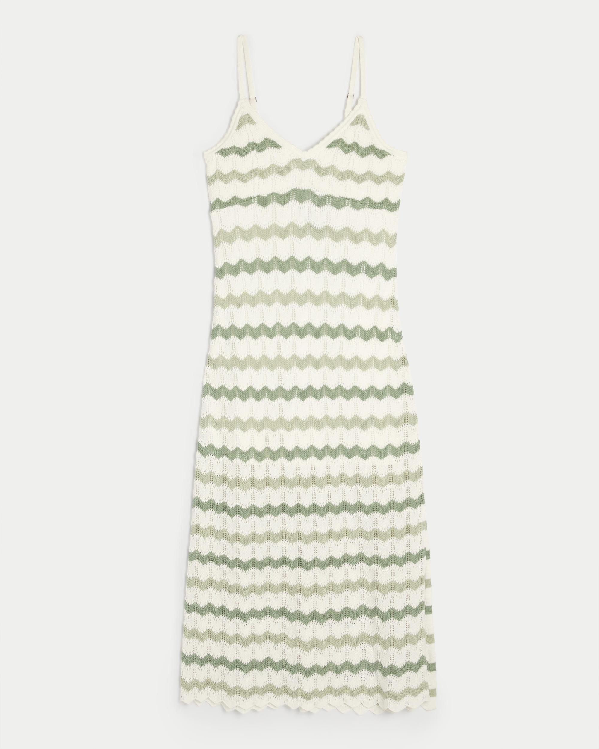 Crochet-Style Midi Dress Product Image