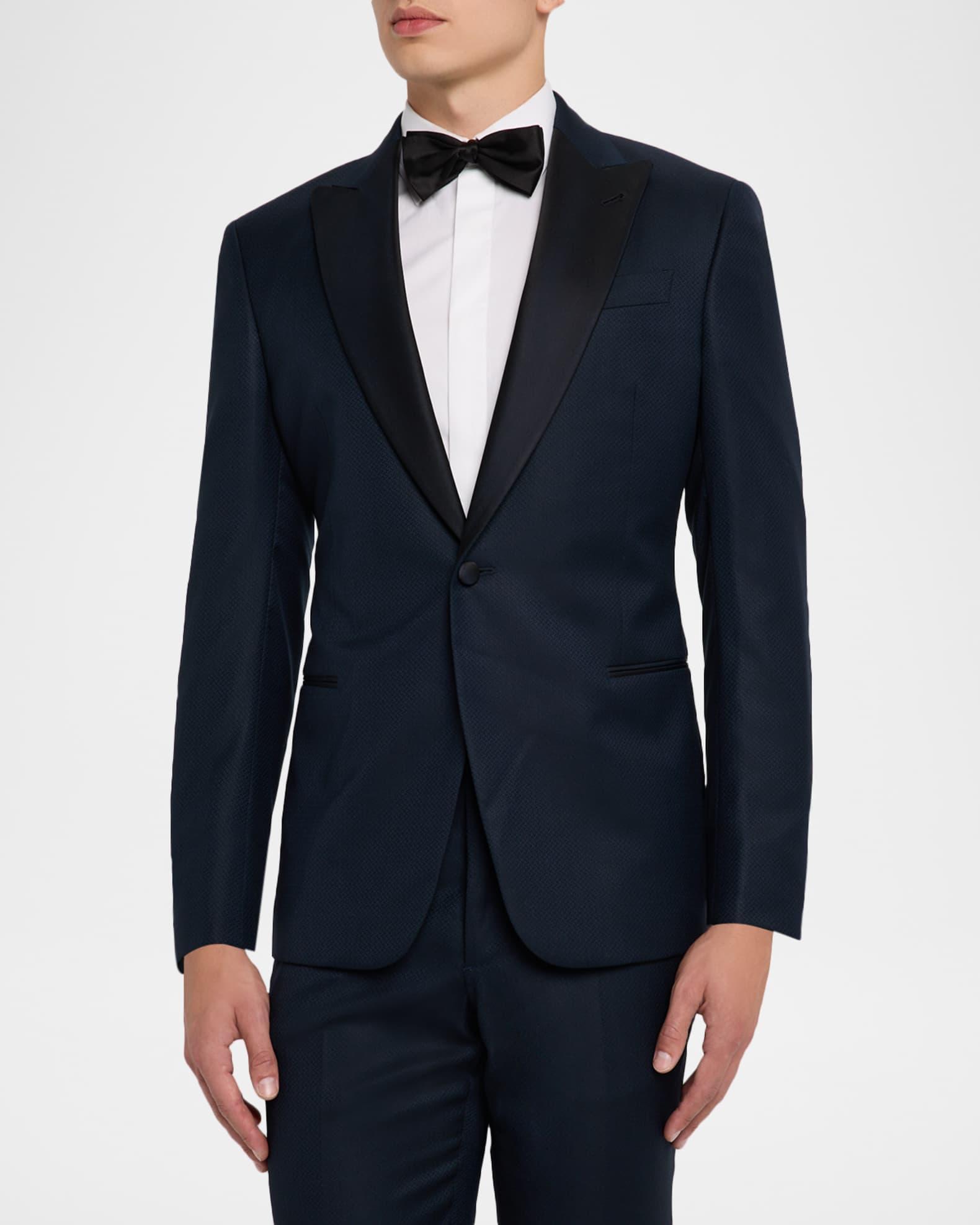 Men's Micro Geometric Satin Peak Lapel Tuxedo Product Image
