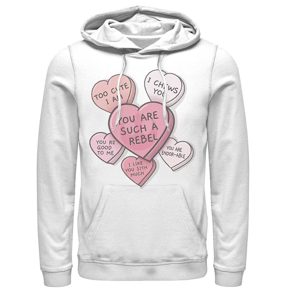Men's Star Wars Valentine's Day Candy Heart Quotes Hoodie,  Product Image