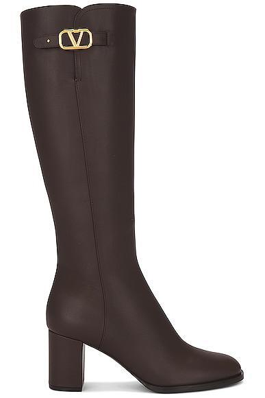 Valentino Garavani V Logo Signature Boot in Brown Product Image