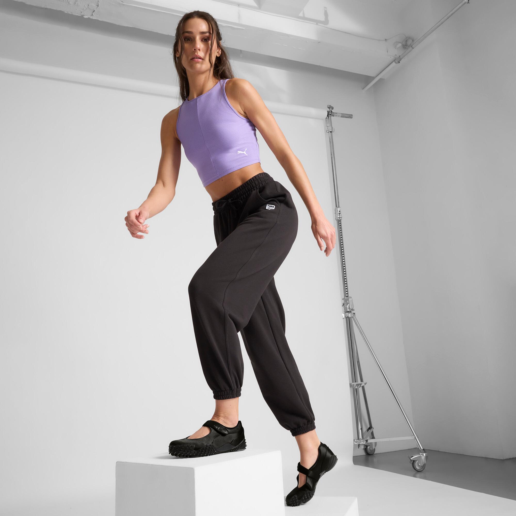 PUMA Mostro Fey Satin Sneakers Women in Black/Cool Dark Grey Product Image