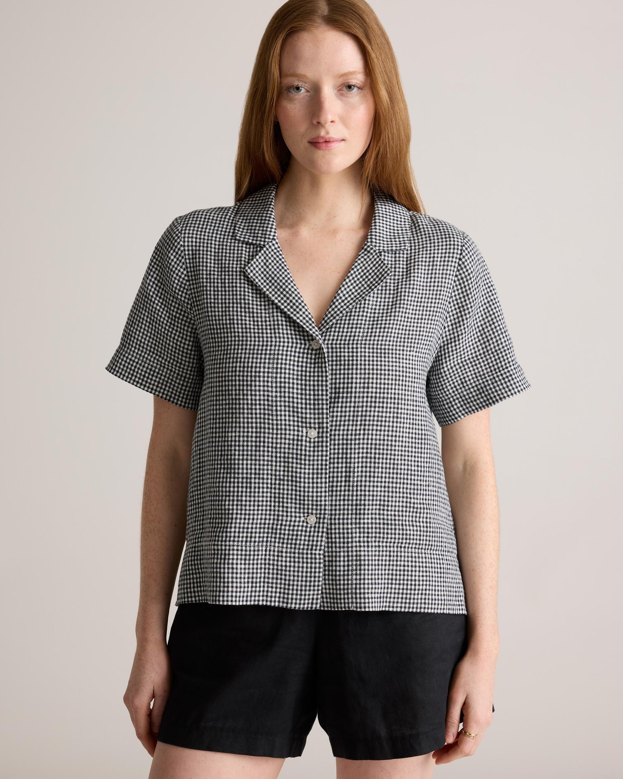 Quince | Women's 100% European Linen Short Sleeve Shirt Size XL Product Image