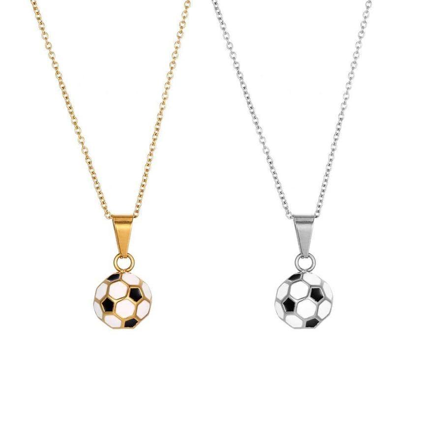 Soccer Ball Pendant Necklace Product Image