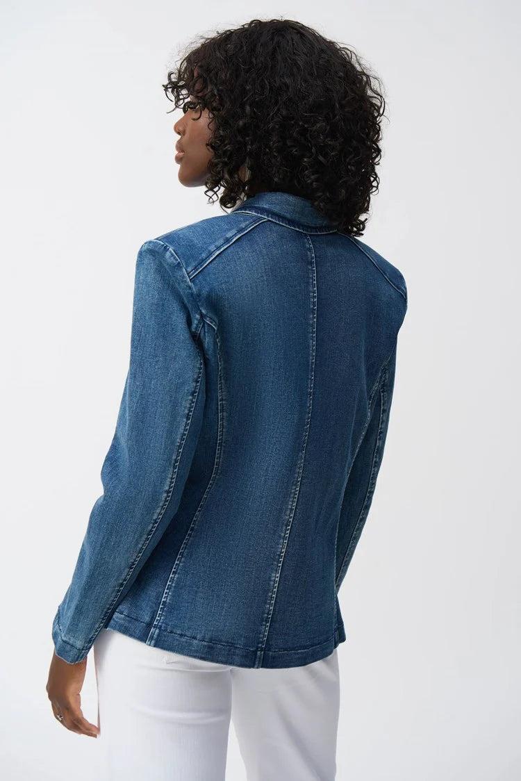 Double Breasted Denim Jacket Product Image