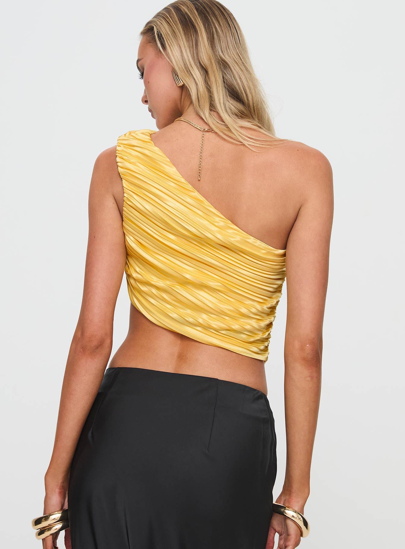 Brinstead One Shoulder Top Yellow Product Image