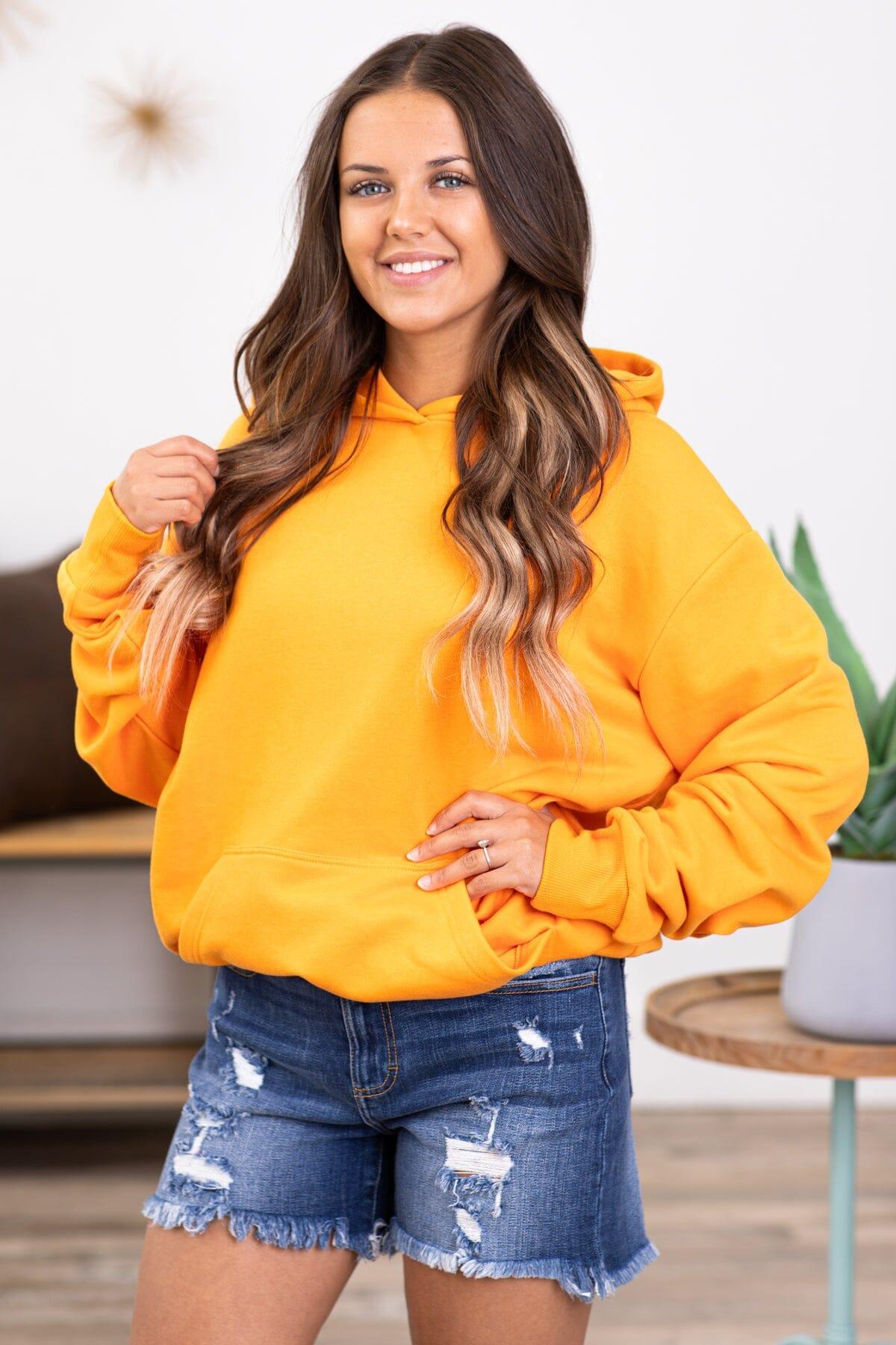 Orange Hooded Sweatshirt Product Image