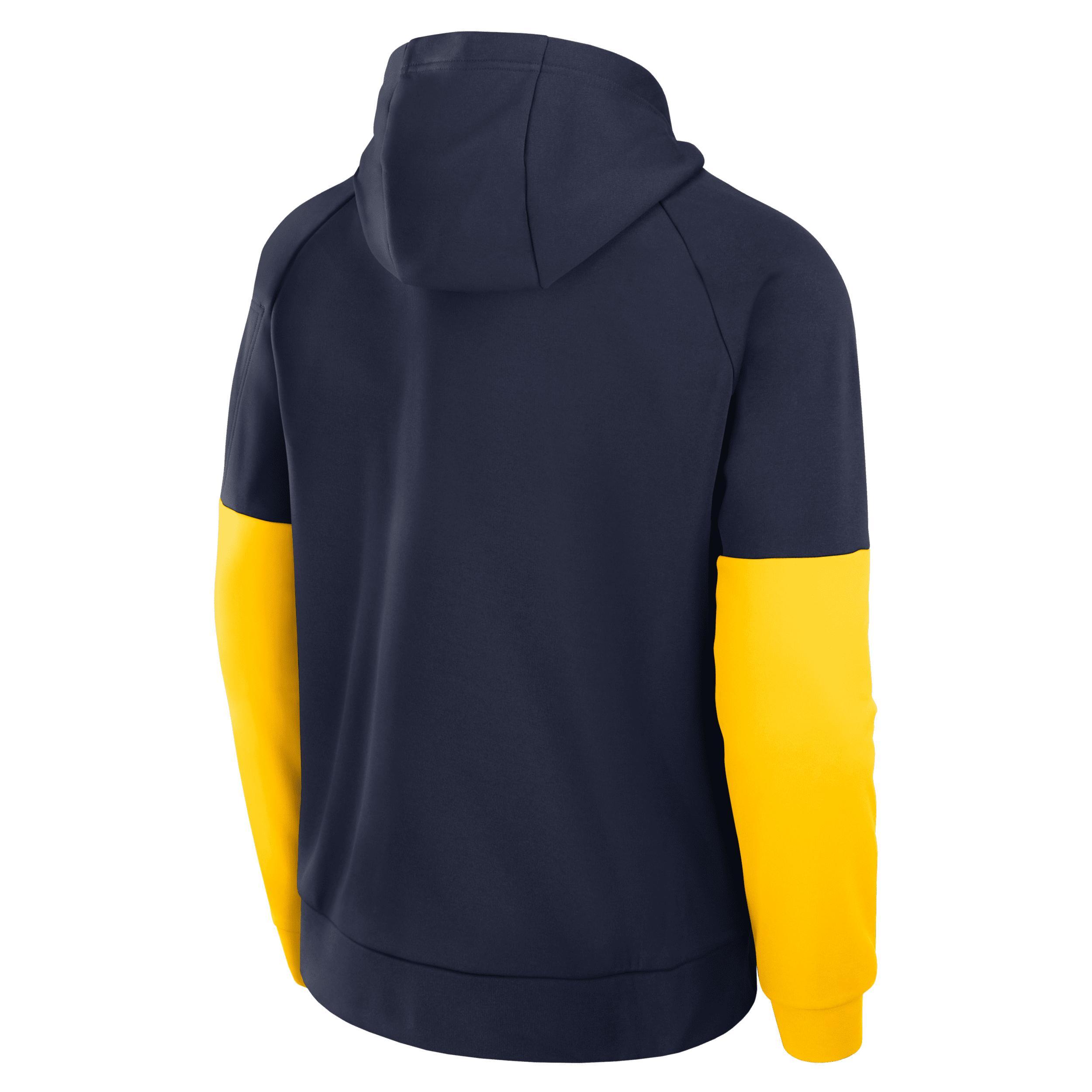 Mens Michigan Wolverines Fitness Mens Jordan Brand Therma College Pullover Hoodie | 0JV6CNAMMWN-6ZS Product Image