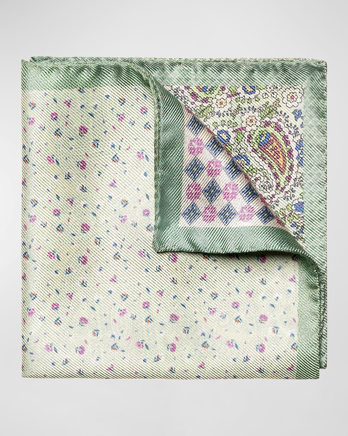 Men's Paisley Silk Pocket Square Product Image