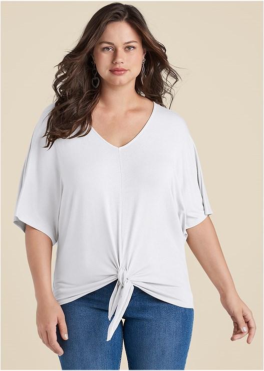 Knot Twist V-Neck Tee Product Image