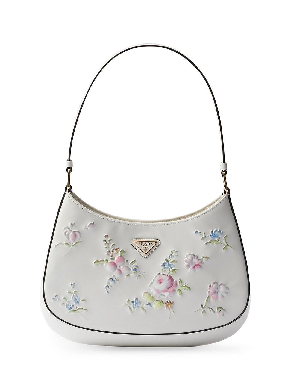 Womens Cleo Printed Brushed Leather Shoulder Bag Product Image