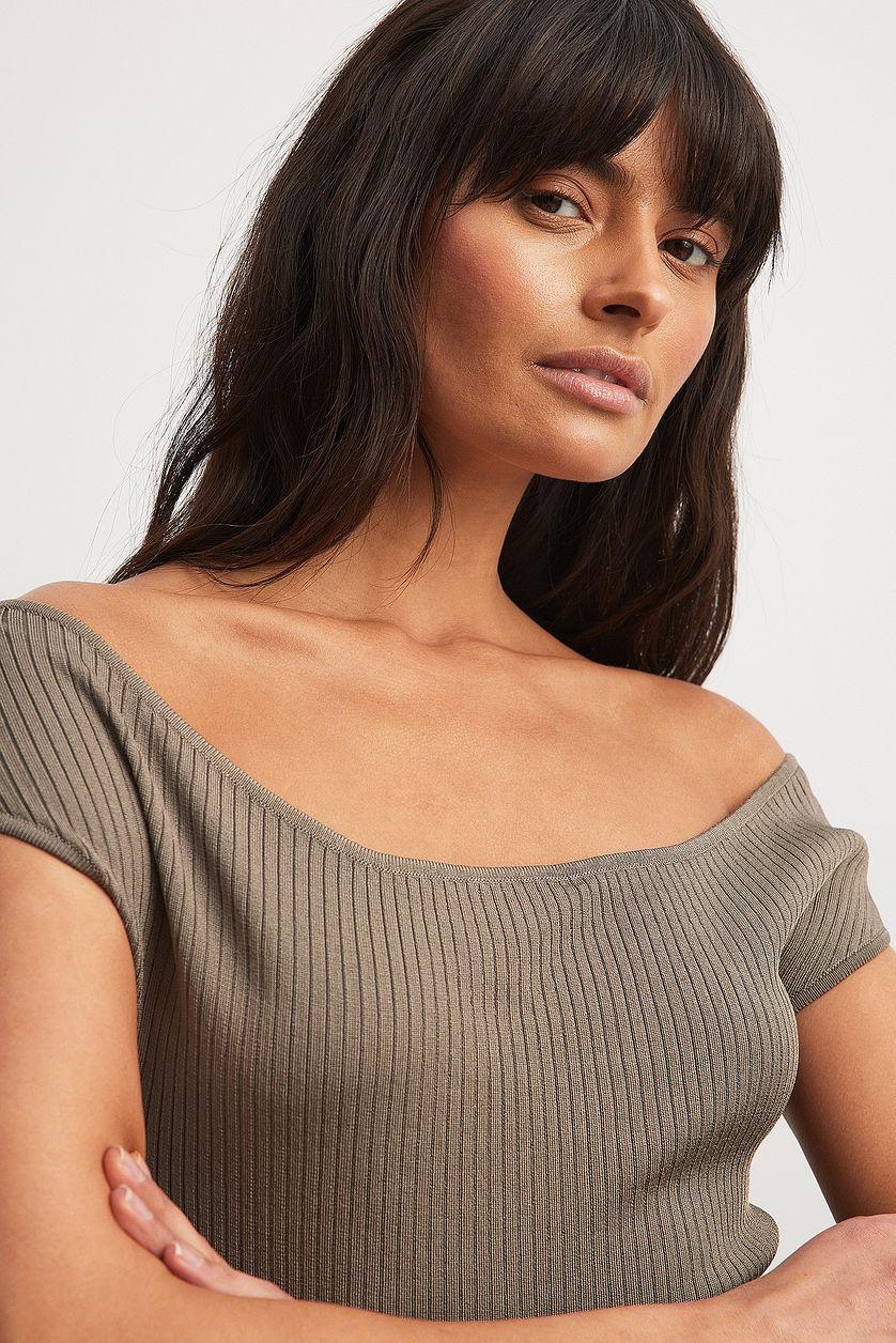 Offshoulder Knitted Mini Dress Product Image