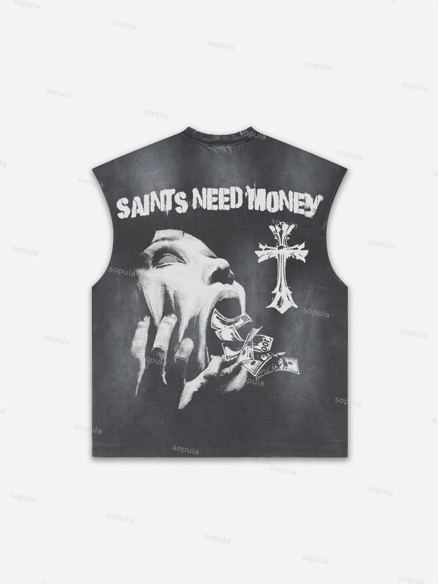 Basketball Dreams Boys Print Distressed Tank Top Product Image