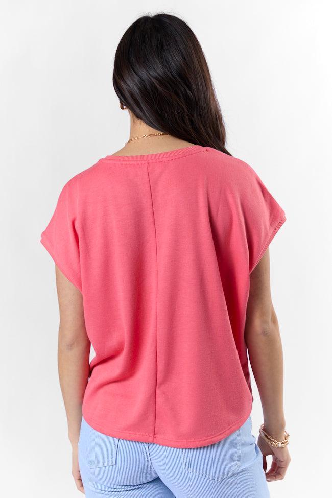 My Type Of Coral Knit Tee FINAL SALE Product Image