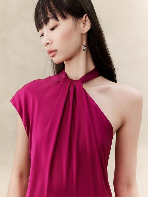 Kaia Silk Midi Dress Product Image