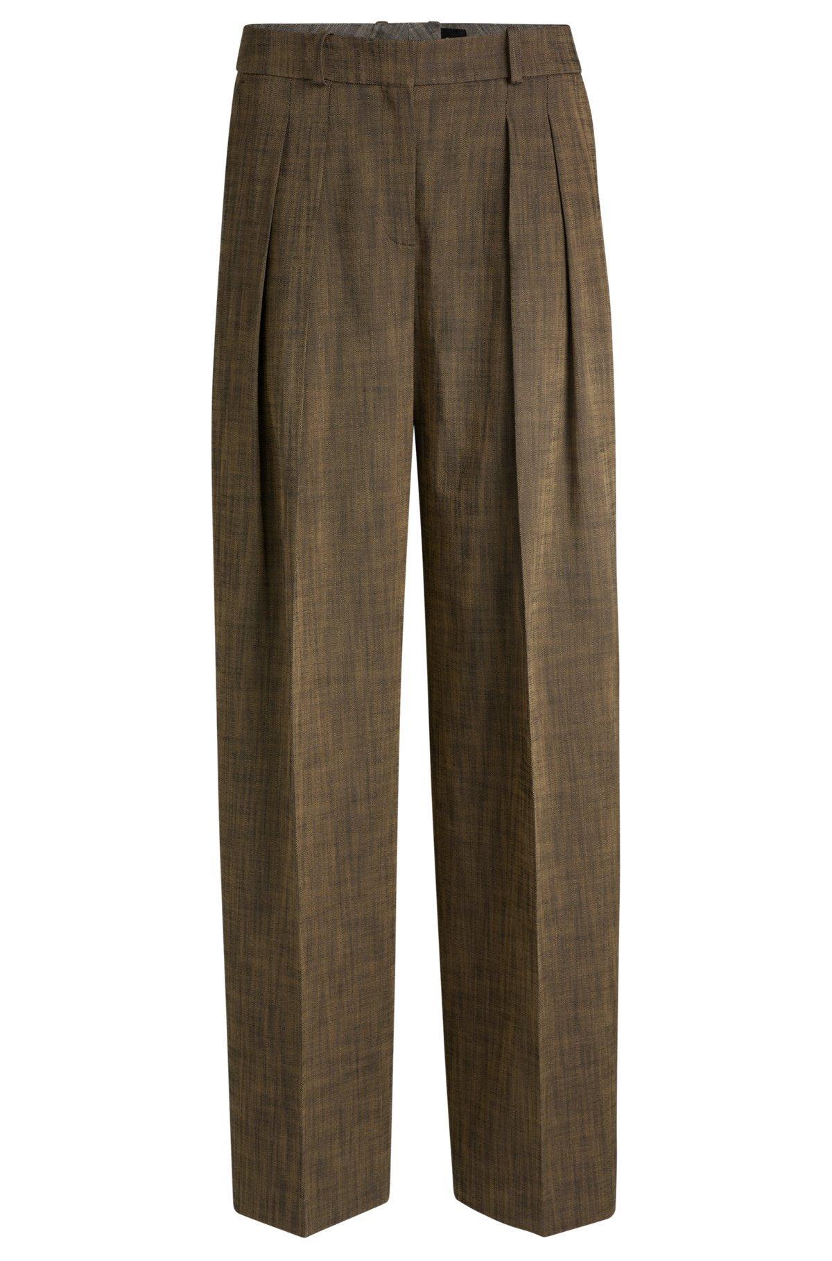 Regular-fit trousers with pleated front Product Image