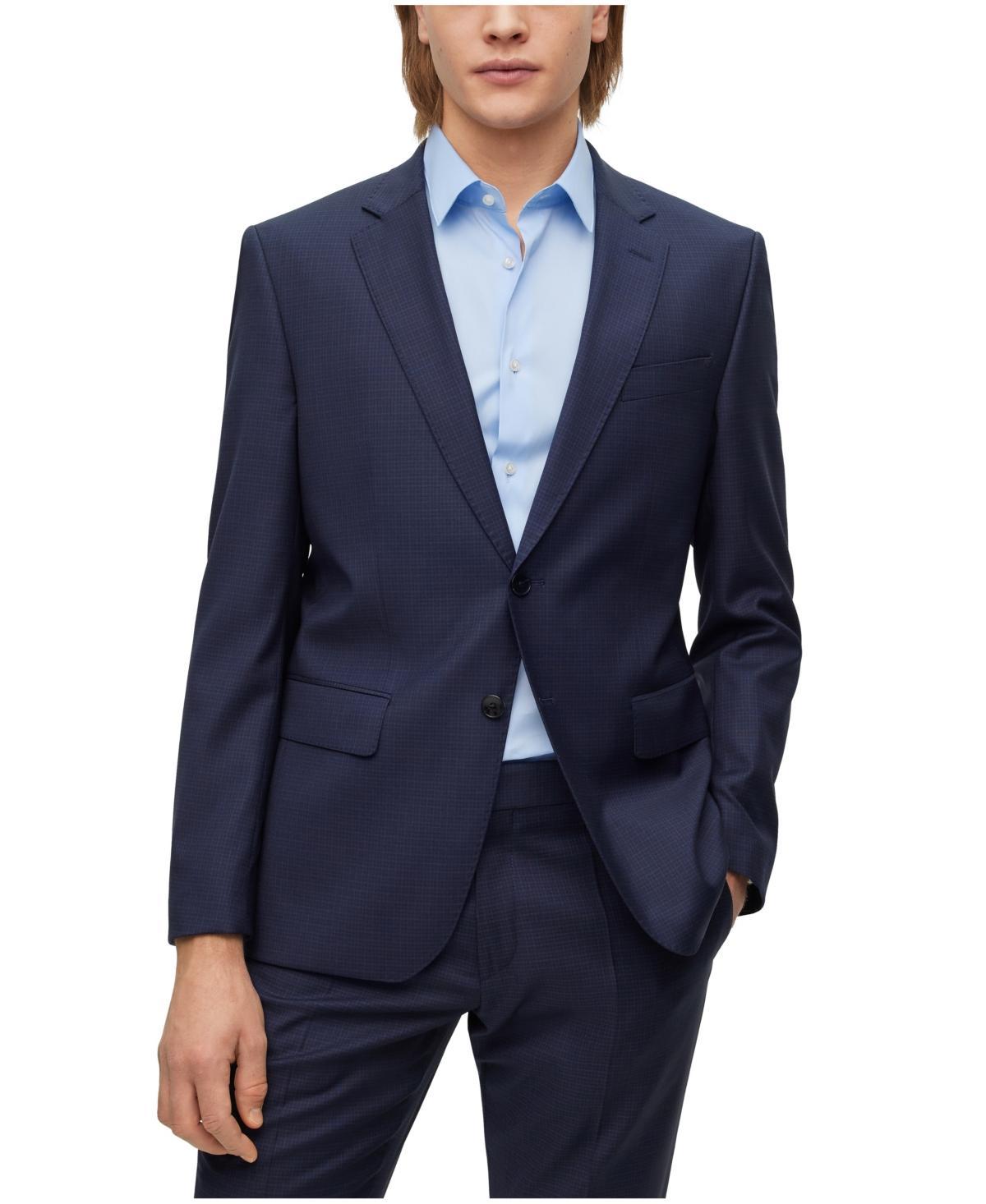 Mens Slim-Fit Suit in Patterned Stretch Wool Product Image