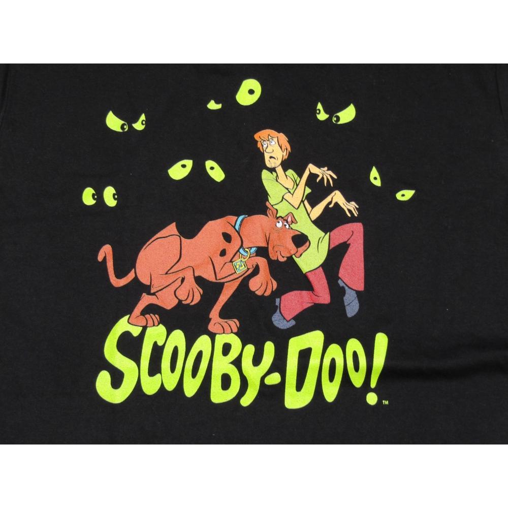 Scooby Doo and Shaggy with Creepy Green Eyes Men's Black Graphic Tee - M Product Image