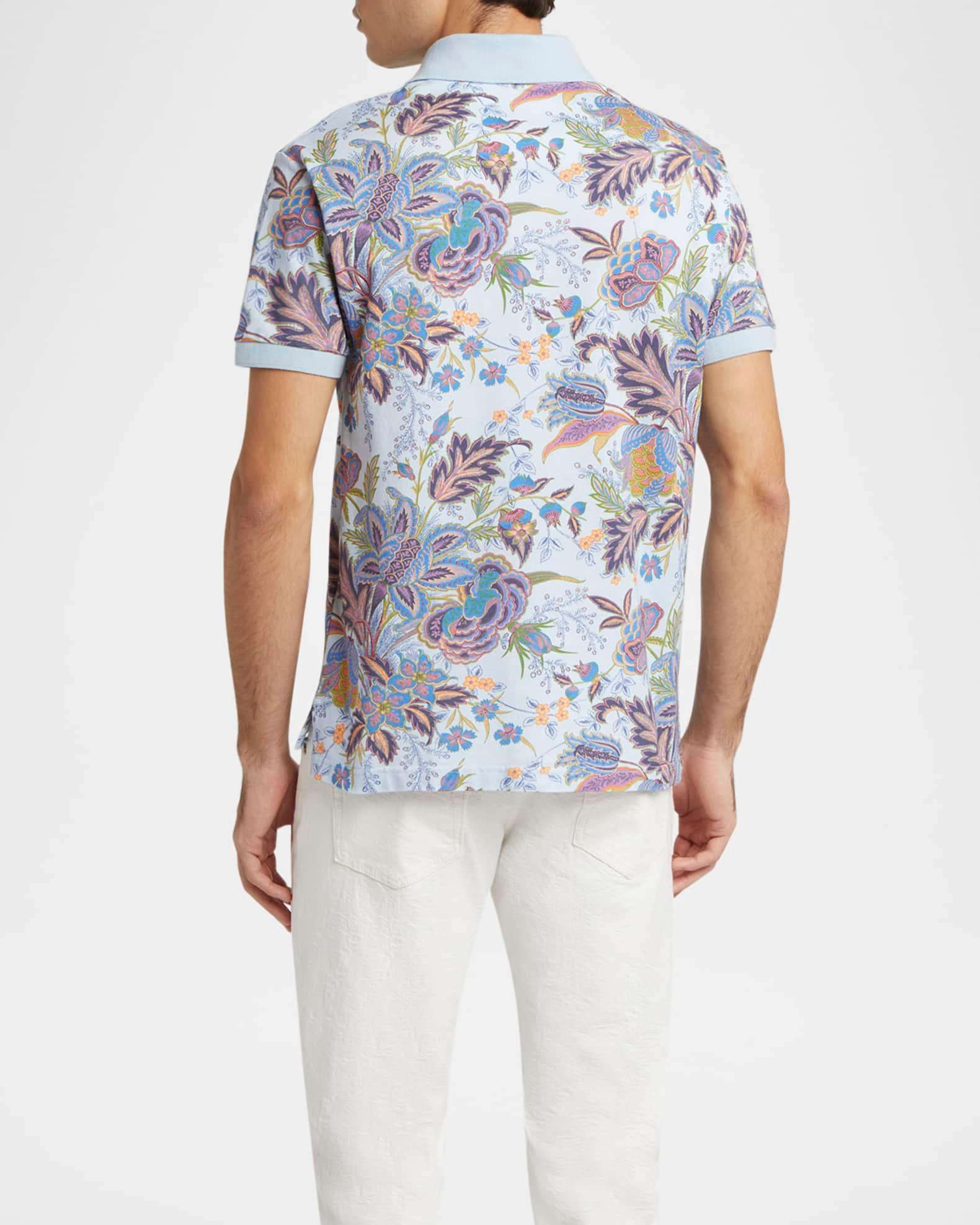 Men's Floral Palm Paisley Polo Shirt Product Image