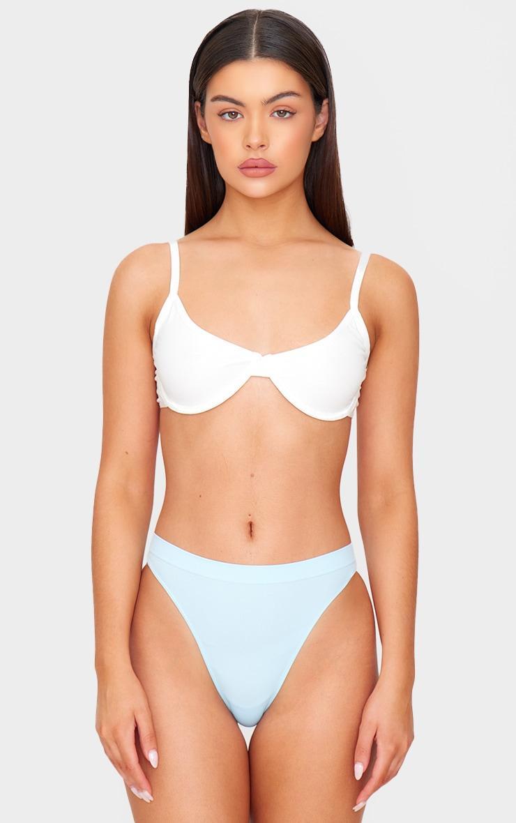 Light Blue Seamless Single Thong Product Image