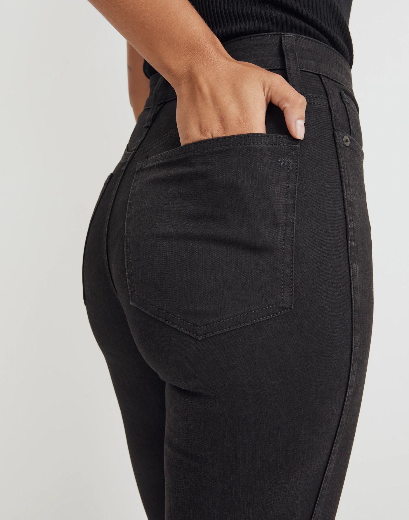 Tall Curvy High-Rise Skinny Jeans in Black Frost Product Image