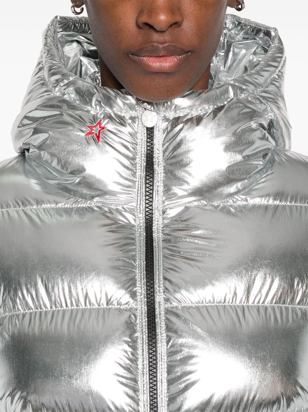 metallic flare jacket Product Image