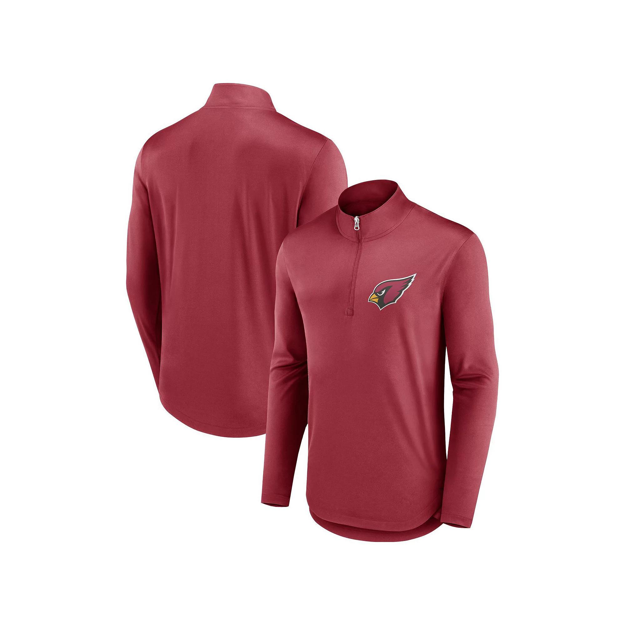 Men's Fanatics Branded Cardinal Arizona Cardinals Tough Minded Quarter-Zip Top, Size: 4XL, Red Product Image