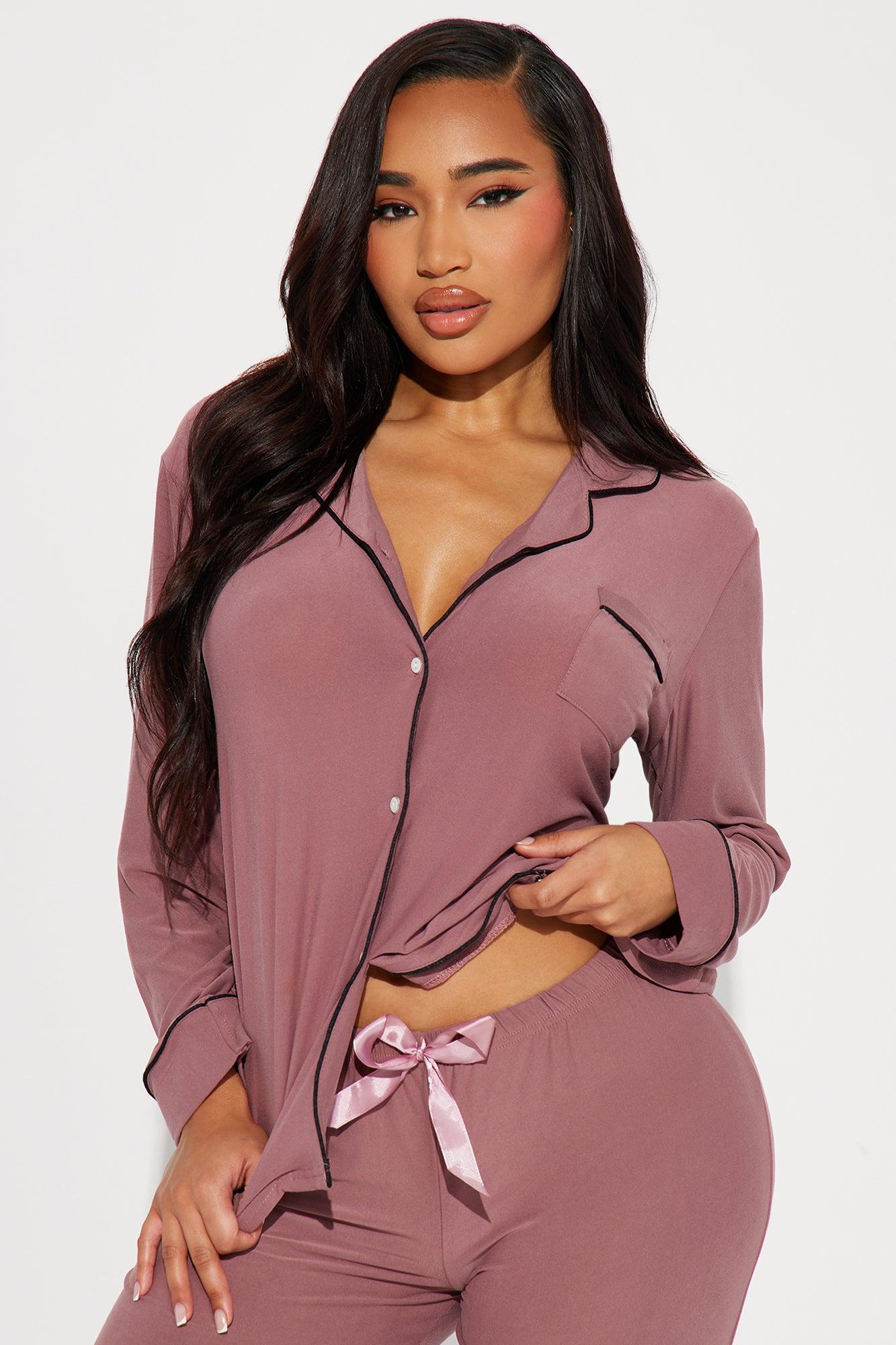 Mom Life PJ Pant Set - Mauve Product Image