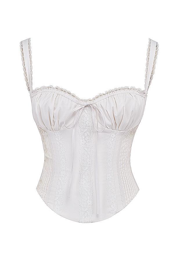 Gini White Lace Back Corset Product Image