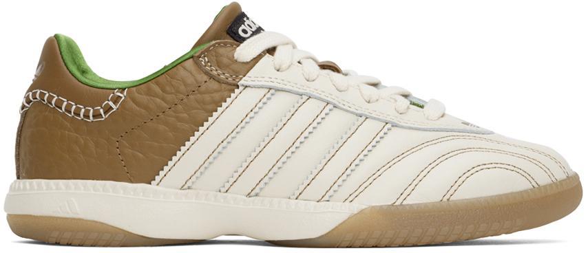 WALES BONNER Off-white & Brown Adidas Originals Edition Samba Millennium Sneakers In White/desert/green Product Image