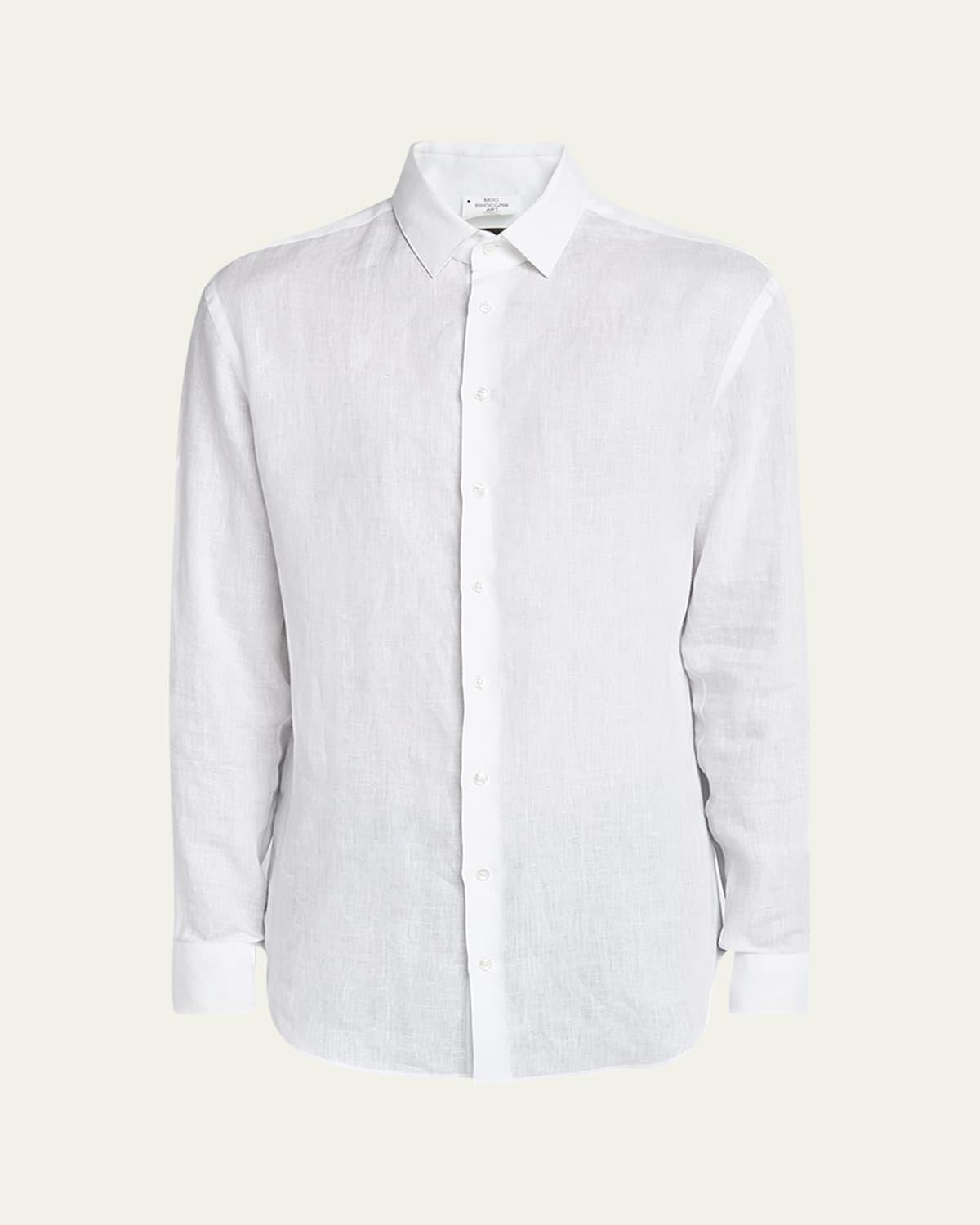 Mens Classic Solid Linen Sport Shirt Product Image