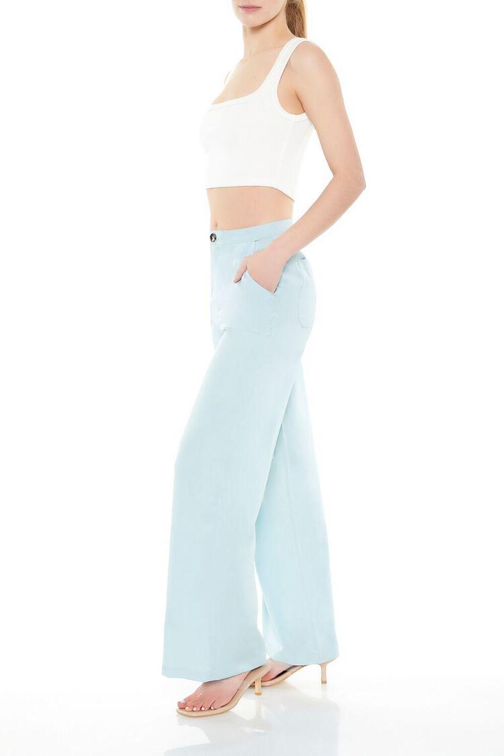 Twill Wide-Leg Trouser Pants | Forever 21 Product Image