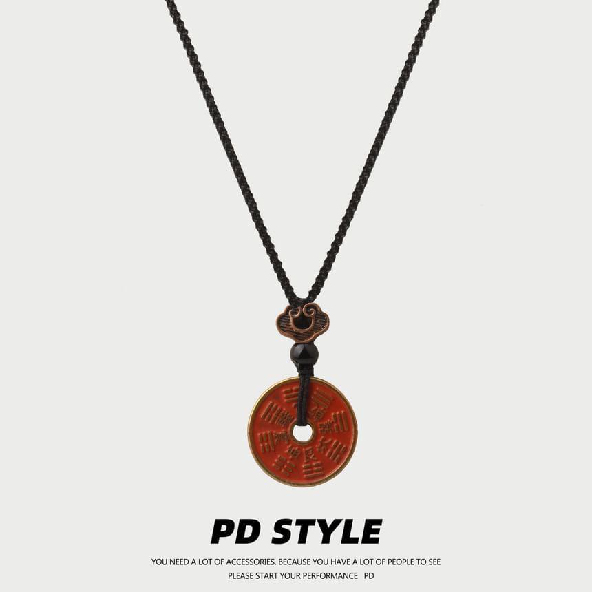 Coin Pendant String Necklace Product Image