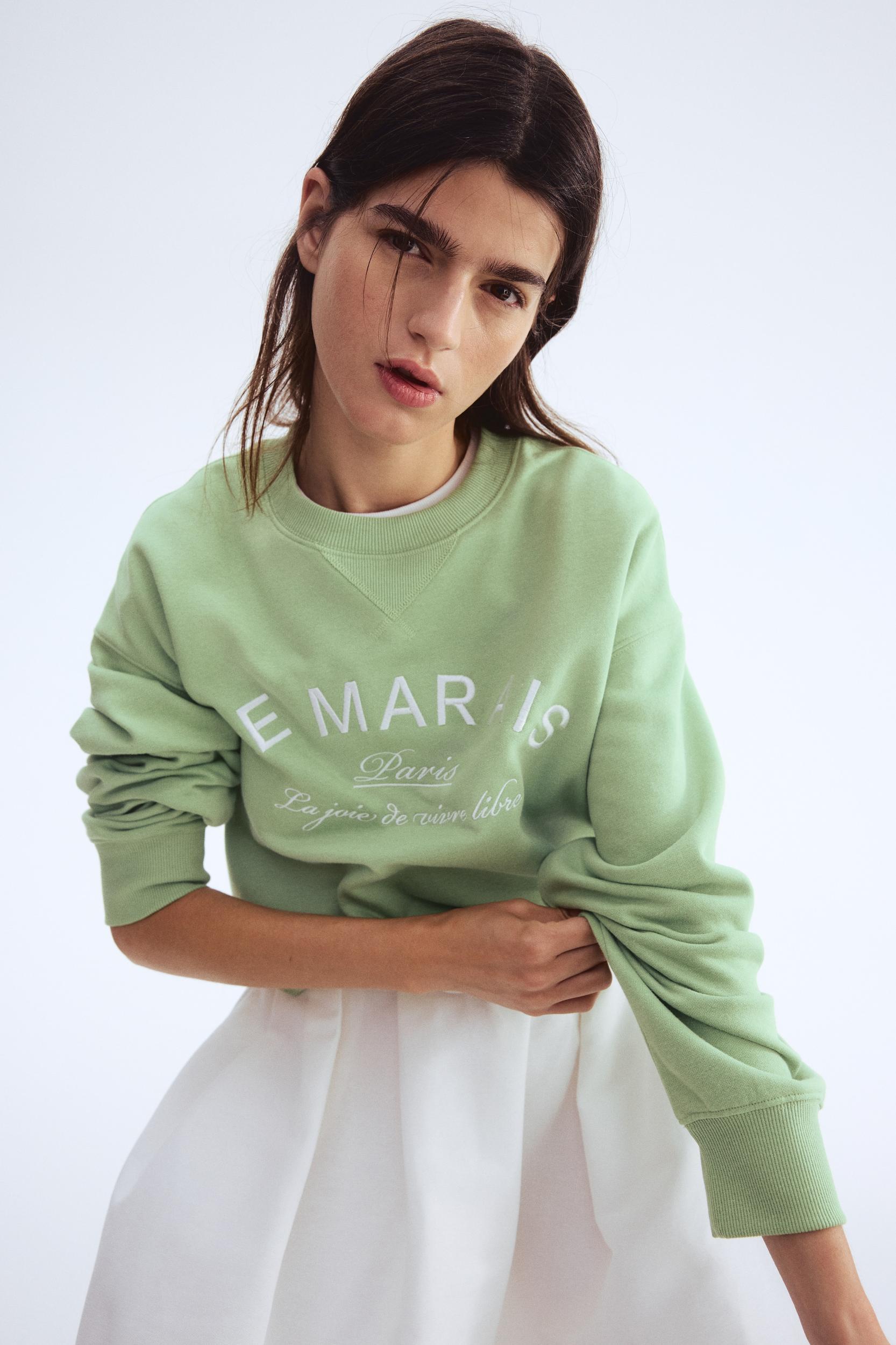 Sweatshirt with Text Motif Product Image